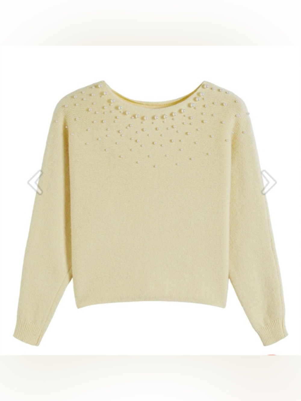 EUC Butter Yellow Pearl Sweater